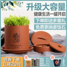 梦田园麦饭石陶土生豆芽罐发黄豆芽绿豆芽神器家用全自动豆芽机