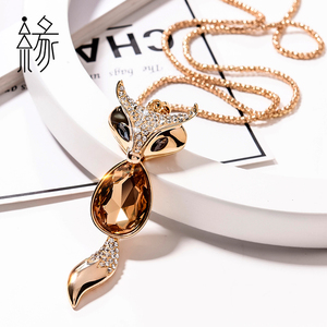 长款水晶毛衣链水晶挂件