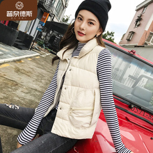 羽绒棉马甲女秋冬2018新款短款韩版学生棉服外套女装棉衣马夹背心图片