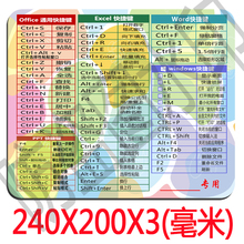 Excel PTT专用快捷键鼠标垫 办公室文员office通用快捷Word