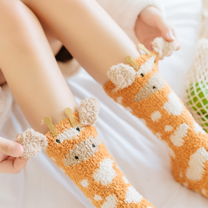 珊瑚绒袜保暖地板袜