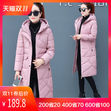 中长款棉服女装2018冬季新款休闲韩版加厚棉袄子宽松羽绒棉衣外套图片
