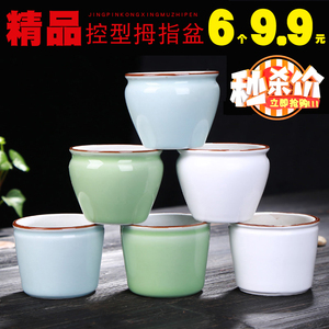 拇指多肉花盆小号可爱迷你组合粗陶陶瓷复古现代紫砂套装特价包邮