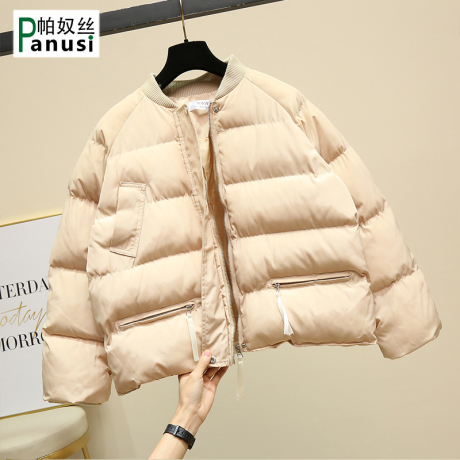 糖果色连帽长袖女装棉服加厚2018冬季韩版时尚新款短面包服少女潮商品大图