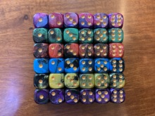适用各种快手抖音视频录制 RPG桌面游戏 16号圆角小一双色骰子