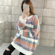 韩版2018初秋冬季新款女装上衣服潮网红毛衣裙宽松百搭打底针织衫图片