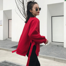 秋冬季原宿风卫衣2018新款女装长袖韩版宽松加绒加厚ulzzang外套图片