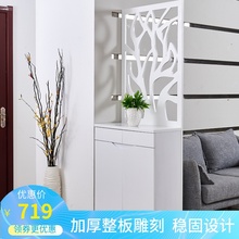 柜烤漆门厅柜简约现代 客厅屏风隔断柜镂空雕花玄关柜小户型进门鞋