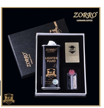 佐罗套装 ZORRO原装 盒含火石棉芯三件套打火机煤油133ML精装 包装