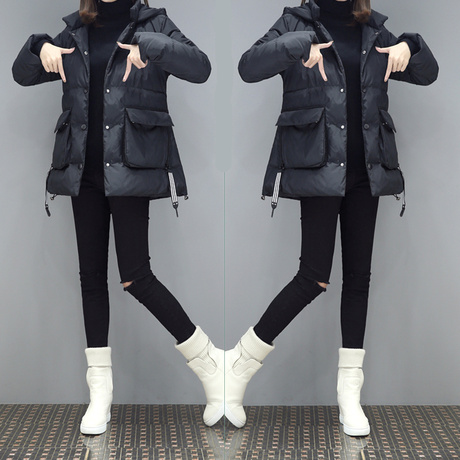特大码女装棉服2018新款冬装胖mm中长款羽绒服胖妹妹显瘦棉衣外套商品大图