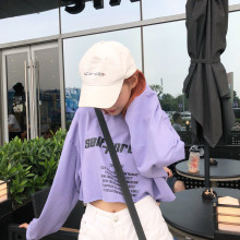 港味初秋新款时尚印花长袖薄款卫衣女装韩版宽松学生休闲上衣潮图片