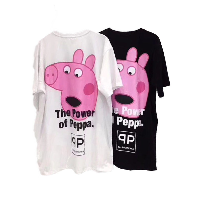 小猪佩奇T恤连衣裙 18夏新韩版抖音网红同款社