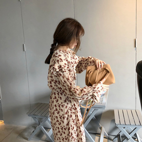 法式少女茶歇裙子初恋复古温柔风初秋egg山本