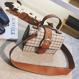 韩版百搭斜挎时尚宽肩带单肩包手提女包