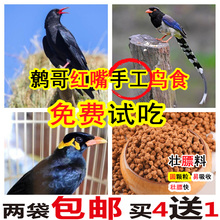 西蜀堂鹩哥红嘴山鸦乌鸦日常鸟食饲料营养壮膘八哥饲料八哥鸟食