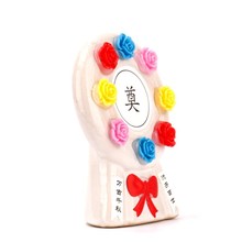 陶瓷小花圈随葬品 墓地安葬下葬墓穴内摆件 陪葬丧葬殡葬用品