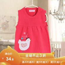 婴儿衣服全棉毛衣女宝宝针织衫小童毛衣背心2013新款秋装儿童装