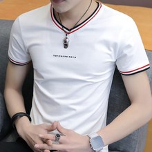 上衣服 纯棉半袖 t恤男白色体桖韩版 男装 圆领潮流丅恤夏装 夏季短袖
