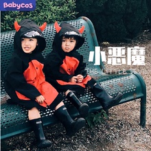 Babycos小恶魔宝宝儿童雨衣男童女童小孩幼儿园防水可爱卡通雨具