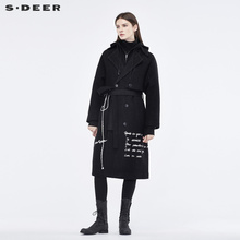 sdeer 圣迪奥刺绣字母创意图案造型装饰抽绳连帽两件套S18481835图片