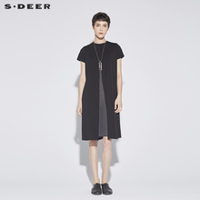 sdeer圣迪奥2018新款女夏假两件气质连衣裙S18281290图片