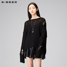 sdeer圣迪奥微透抽象轮廓版画韵味短裙S15481397图片