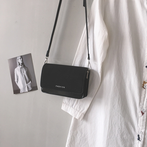 上新包包女2019新款质感磨砂链条小方包森系潮单肩斜挎ins超火包