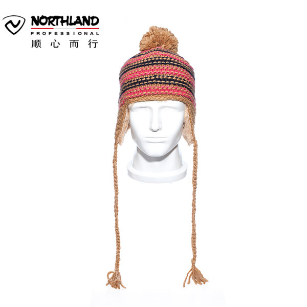 诺诗兰NORTHLAND秋冬户外针织帽女式保暖长毛护耳帽 A040519