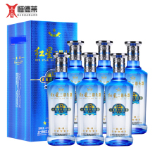 北京红星二锅头43度蓝盒十二年陈酿500ml*6瓶装12年清香型