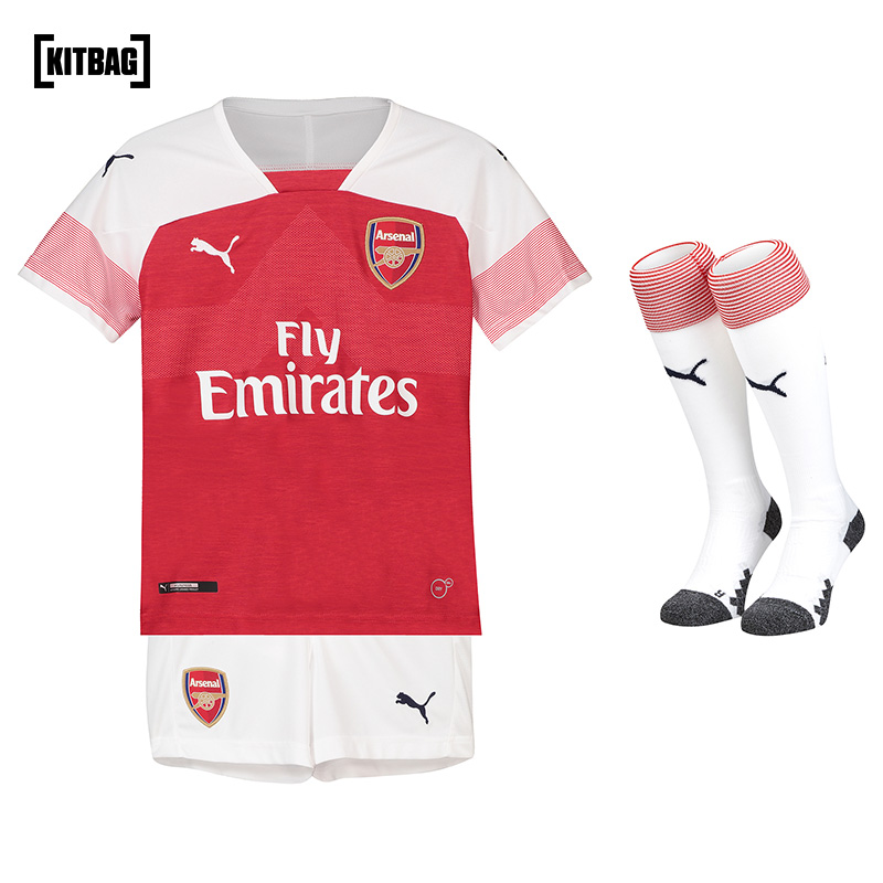 [Official Authentic] Arsenal 18-19 Home Jersey Set Children's Short Sleeve Top Puma Football Jersey