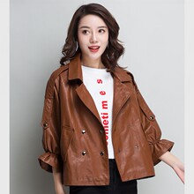 2018春秋女装新款韩版短款PU机车宽松潮流小皮衣女外套图片