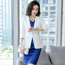 职业装女装套装2018新款时尚西装连衣裙ol气质正装美容师工作服秋图片