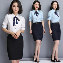 职业套装女夏季工作服短袖两件套气质衬衫ol女装时尚商务面试正装图片
