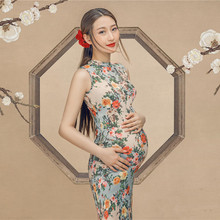 旗袍孕妇孕味艺术主题写真拍照服装 古装 影楼摄影拍照写真孕妇装