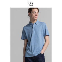 GYgoldlion/金利来GY服饰短袖POLO男青年夏季新款纯色纯棉翻领T恤