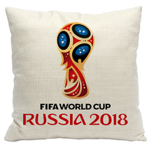 饰用品球迷 2018俄罗斯世界杯足球抱枕枕套扎比瓦卡靠垫酒吧主题装