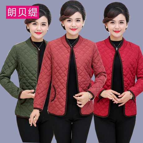 妈妈秋冬内胆老年人外套女棉衣中年羽绒棉服中老年秋季薄款小棉袄商品大图