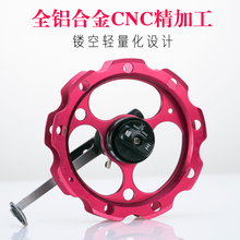 蚁王全金属轮带泄力手拨轮风火轮渔轮谷麦钓前打轮手车盘筏钓鱼轮