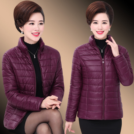 中老年棉服女短款2018新款秋冬季羽绒棉衣外套妈妈冬装洋气小棉袄商品大图