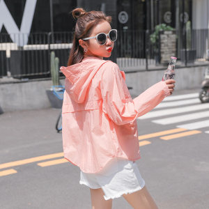 2018夏季新款女士防晒衣短款户外开衫宽松大