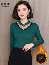 2018秋冬装新款韩版女装内搭长袖加绒打底小衫加厚时尚T恤上衣服图片