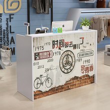 店铺收银台柜台服装店简约现代小型理发店前台接待台多功能小吧台