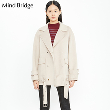 Mind Bridge2018秋冬新款女装 百家好女士夹克翻领外套 MSJK728A图片