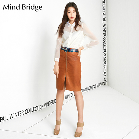 Mind Bridge女式上衣百家好雪纺衫女衬衫领秋季透薄外搭MPBL528E商品大图