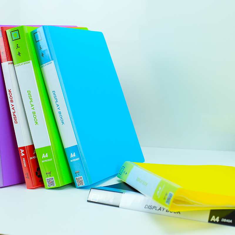 学生用资料册100页分页文件夹透明插页多袋收