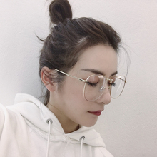 近视眼镜女韩版 饰网红平光镜大框抖音眼镜有度数素颜神器 潮圆脸装