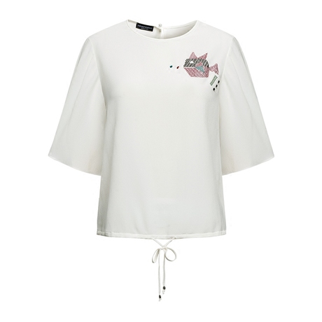 EMPORIO ARMANI/阿玛尼2018春夏新品女士半袖T恤WNK38T-W8906商品大图