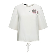 EMPORIO ARMANI/阿玛尼2018春夏新品女士半袖T恤WNK38T-W8906图片