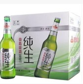 包邮 12瓶 纯生啤酒上海 青岛纯生600ml 瓶装 青岛啤酒