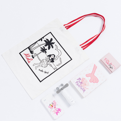 MINISO名创优品热带风情帆布购物袋 男女休闲环保手提单肩包